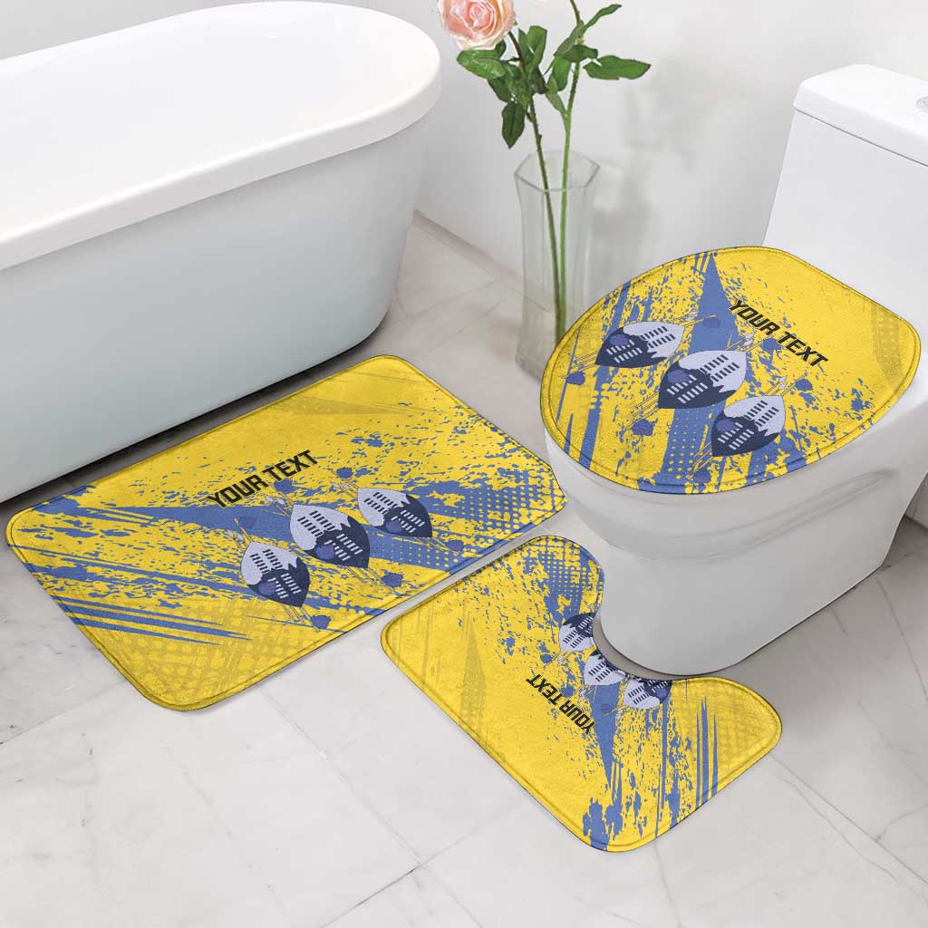 Eswatini Football Custom Bathroom Set Sihlangu Semnikati Yellow
