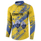 Eswatini Football Custom Button Sweatshirt Sihlangu Semnikati Yellow