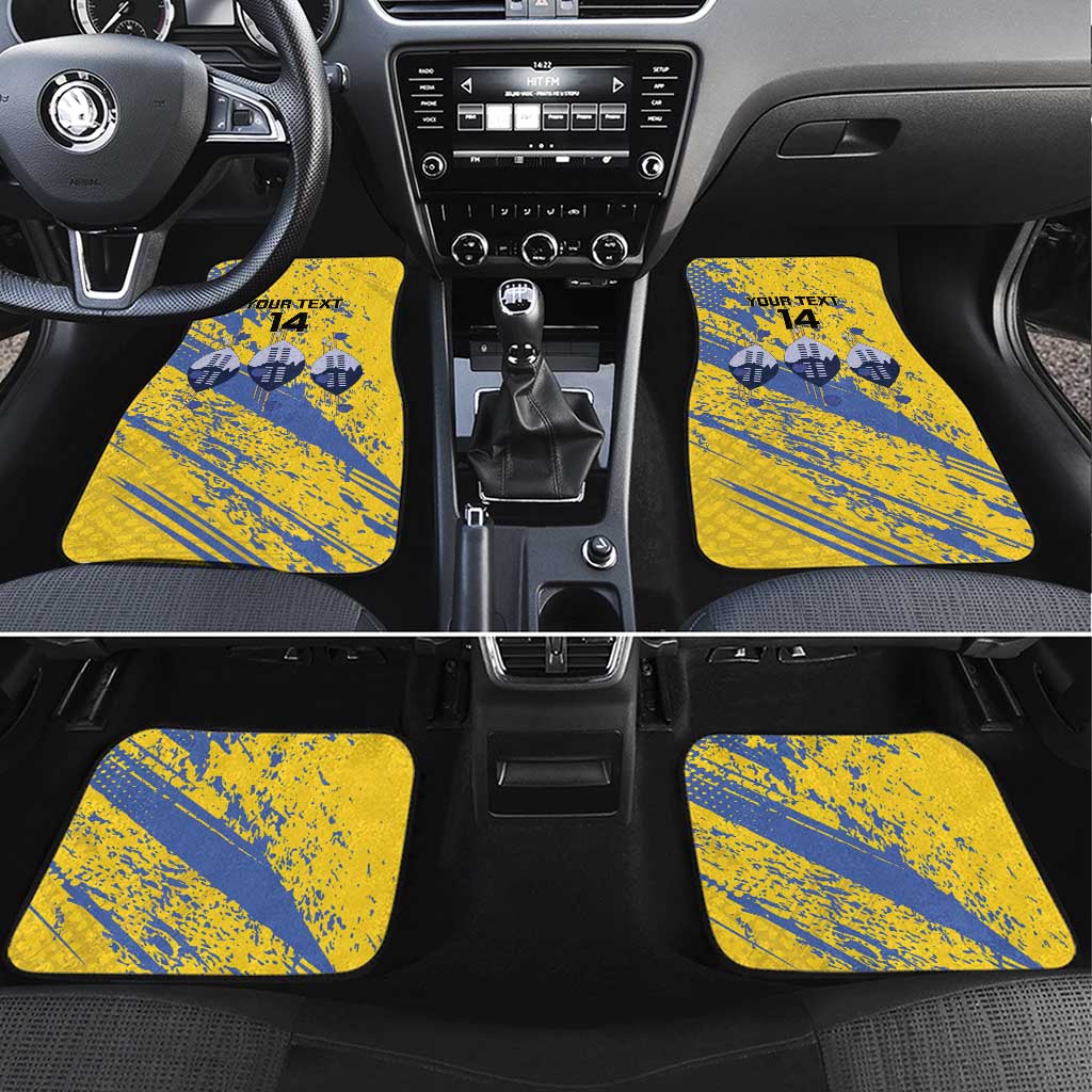 Eswatini Football Custom Car Mats Sihlangu Semnikati Yellow - African Pride