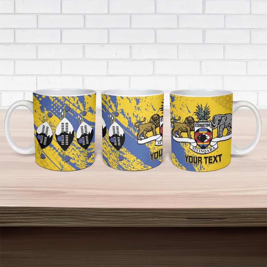 Eswatini Football Custom Ceramic Mug Sihlangu Semnikati Yellow