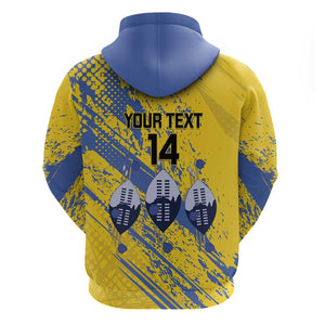 Eswatini Football Custom Hoodie Sihlangu Semnikati Yellow - African Pride