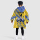 Eswatini Football Custom Kid Wearable Blanket Hoodie Sihlangu Semnikati Yellow - African Pride