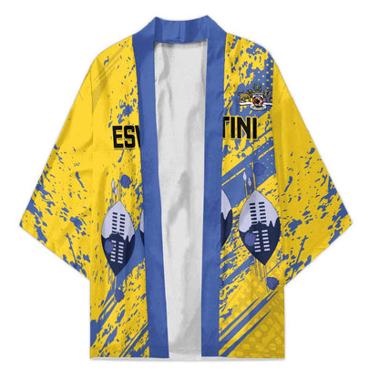 Eswatini Football Custom Kimono Sihlangu Semnikati Yellow