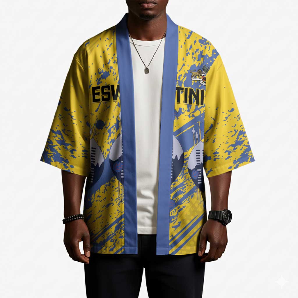 Eswatini Football Custom Kimono Sihlangu Semnikati Yellow