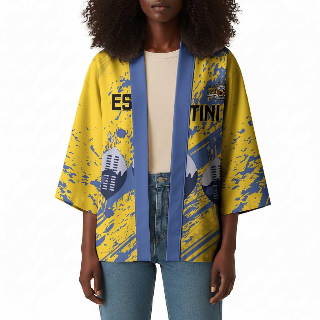 Eswatini Football Custom Kimono Sihlangu Semnikati Yellow