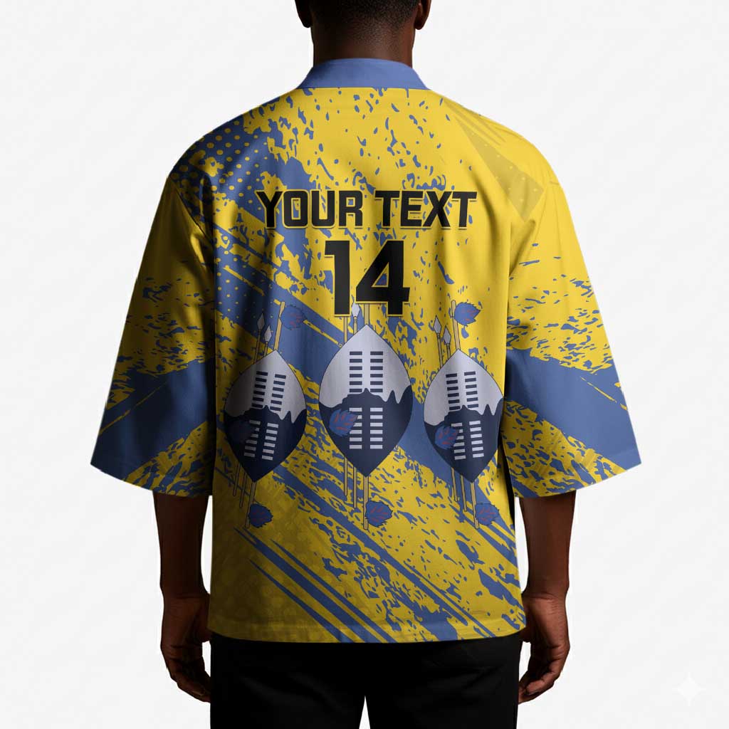 Eswatini Football Custom Kimono Sihlangu Semnikati Yellow