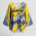 Eswatini Football Custom Kimono Sleeve Blouse Sihlangu Semnikati Yellow