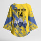 Eswatini Football Custom Kimono Sleeve Blouse Sihlangu Semnikati Yellow