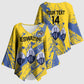 Eswatini Football Custom Kimono Sleeve Blouse Sihlangu Semnikati Yellow