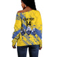 Eswatini Football Custom Off Shoulder Sweater Sihlangu Semnikati Yellow - African Pride