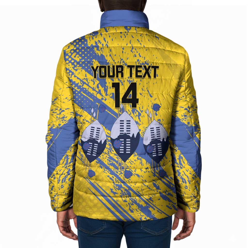 Eswatini Football Custom Padded Jacket Sihlangu Semnikati Yellow