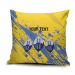 Eswatini Football Custom Pillow Cover Sihlangu Semnikati Yellow