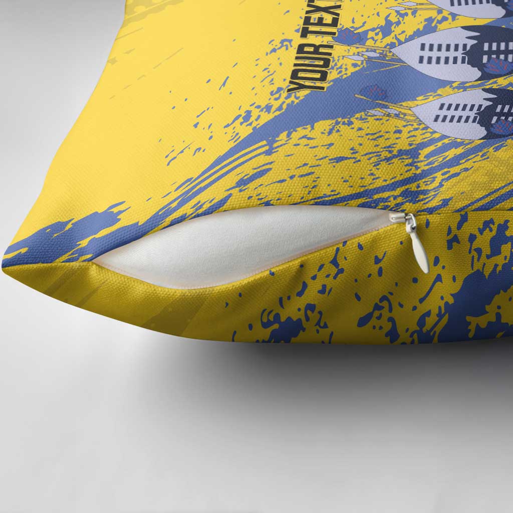 Eswatini Football Custom Pillow Cover Sihlangu Semnikati Yellow