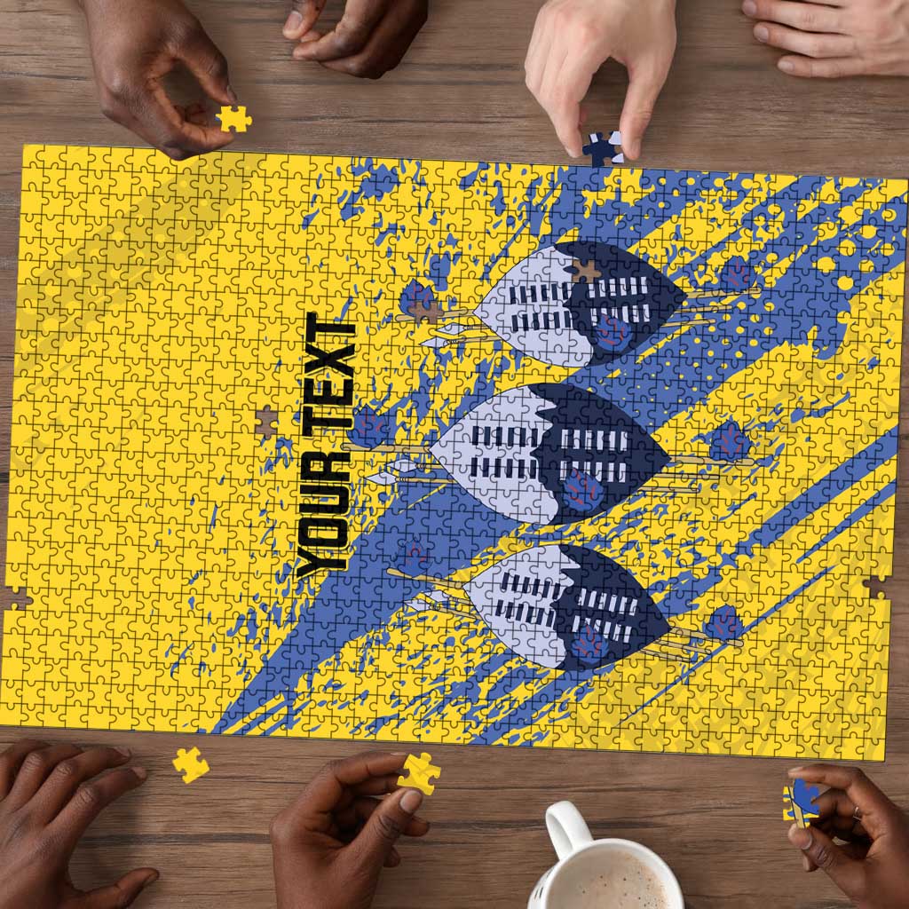Eswatini Football Custom Puzzle Sihlangu Semnikati Yellow