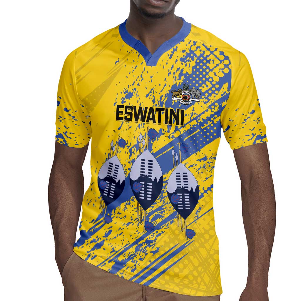 Eswatini Football Custom Rugby Jersey Sihlangu Semnikati Yellow - African Pride