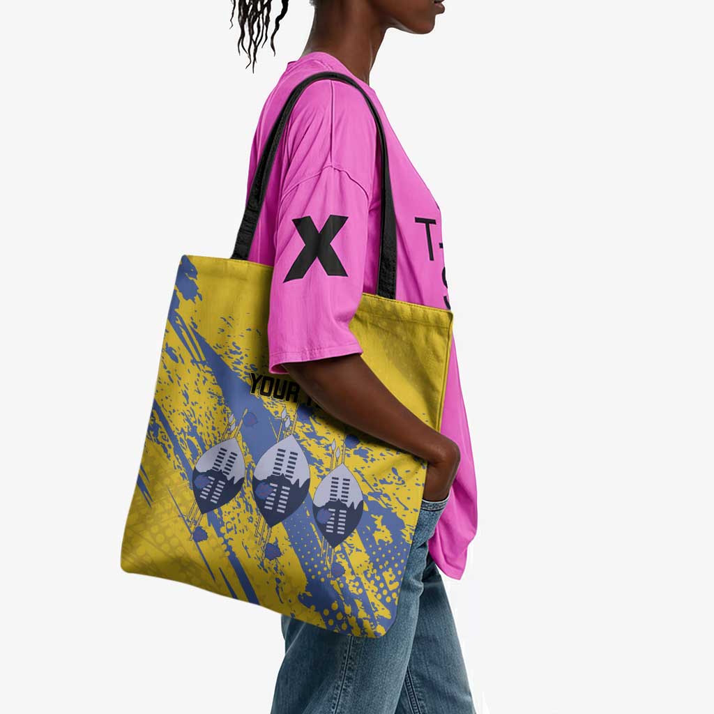 Eswatini Football Custom Tote Bag Sihlangu Semnikati Yellow