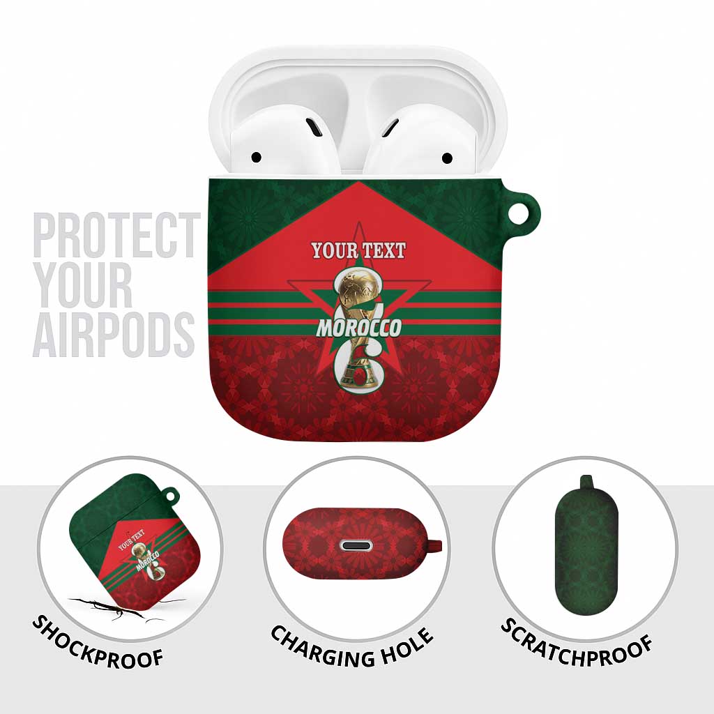 Personalized Morocco Football AirPods Case 2026 Come On Atlas Lions - African Pride