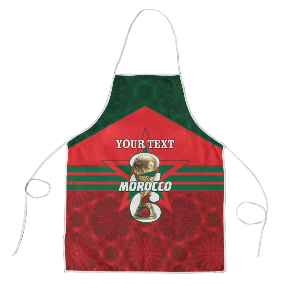 Personalized Morocco Football Apron 2026 Come On Atlas Lions - African Pride
