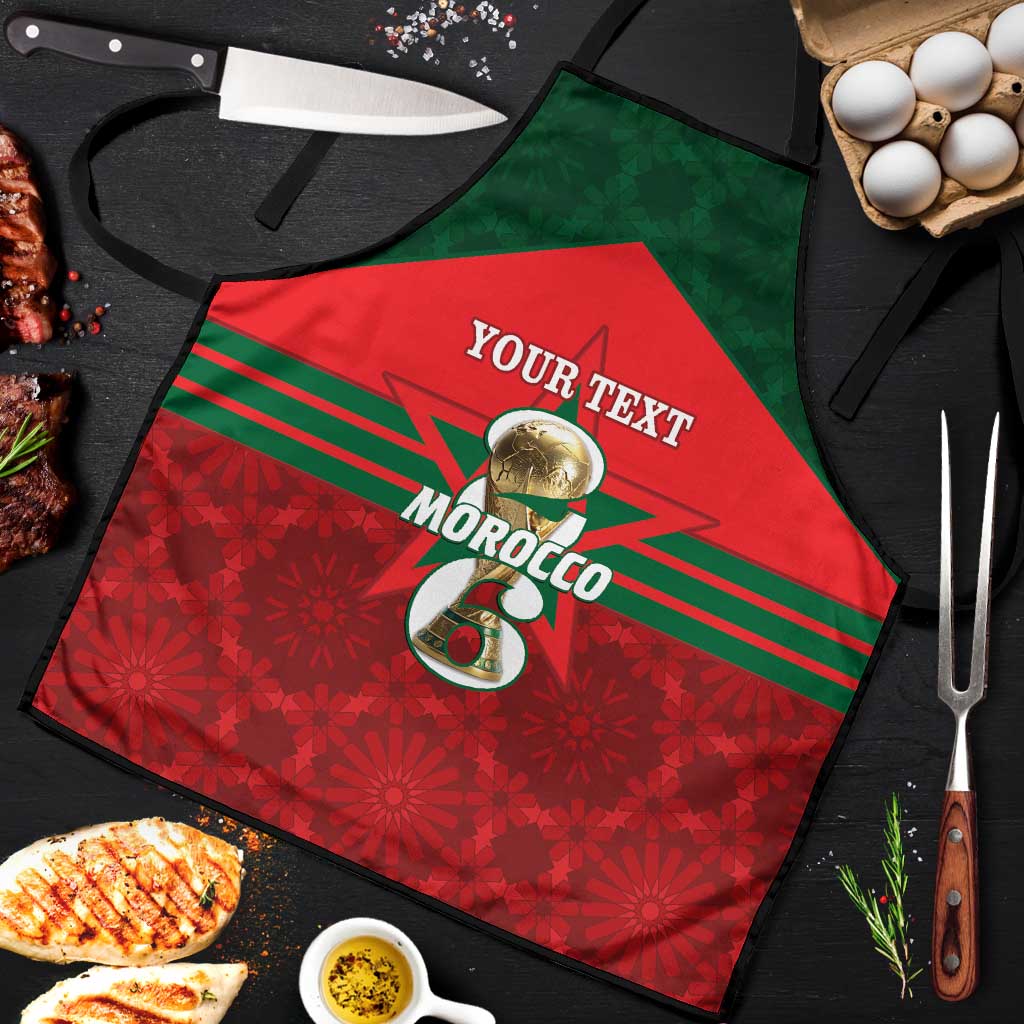Personalized Morocco Football Apron 2026 Come On Atlas Lions - African Pride