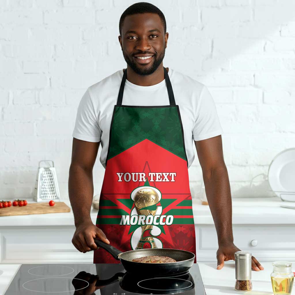Personalized Morocco Football Apron 2026 Come On Atlas Lions - African Pride