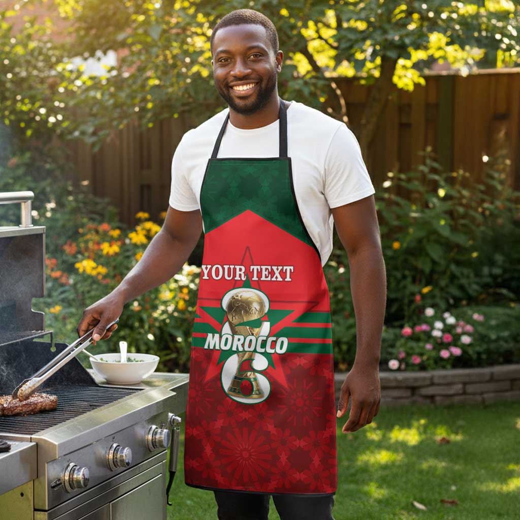 Personalized Morocco Football Apron 2026 Come On Atlas Lions - African Pride