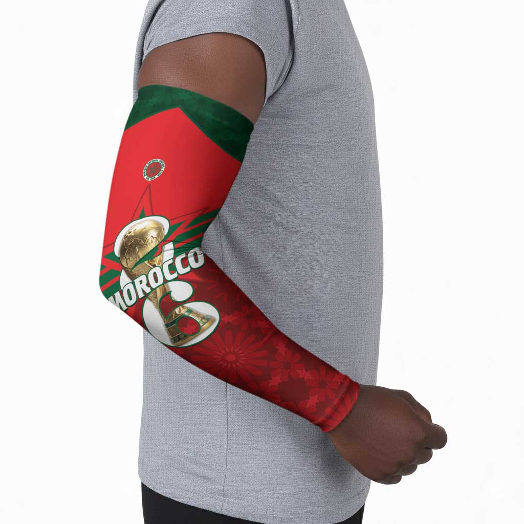 Personalized Morocco Football Arm Sleeves 2026 Come On Atlas Lions - African Pride