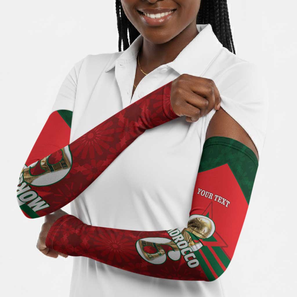 Personalized Morocco Football Arm Sleeves 2026 Come On Atlas Lions - African Pride