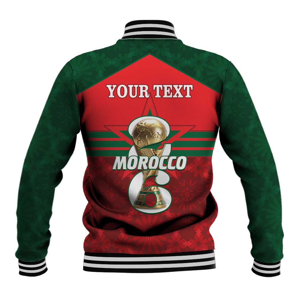 Personalized Morocco Football Baseball Jacket 2026 Come On Atlas Lions - African Pride