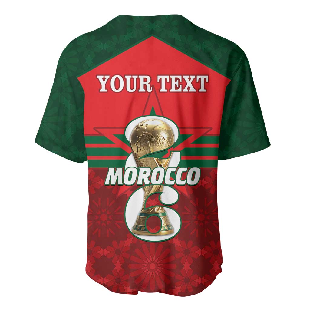 Personalized Morocco Football Baseball Jersey 2026 Come On Atlas Lions LT14