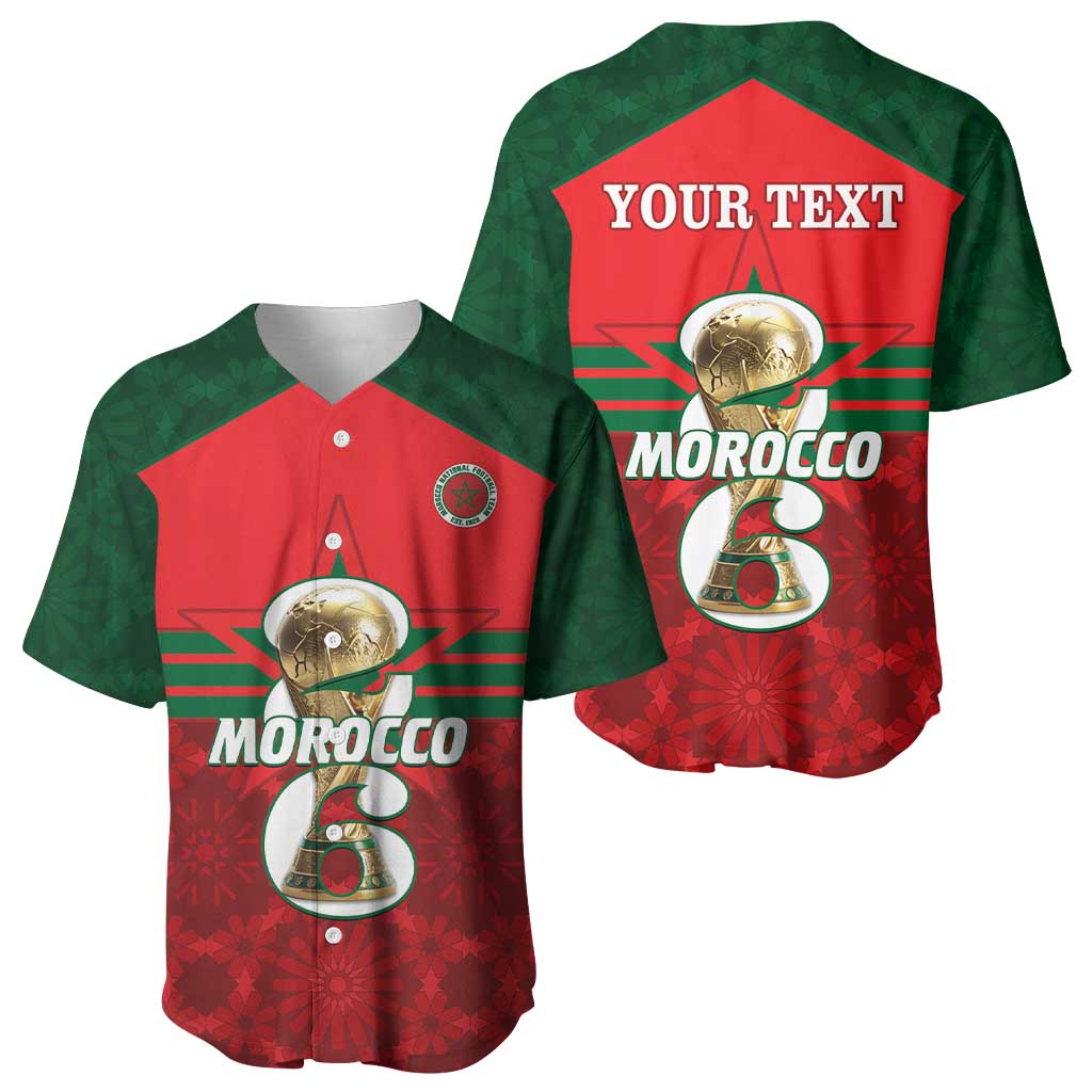Personalized Morocco Football Baseball Jersey 2026 Come On Atlas Lions LT14