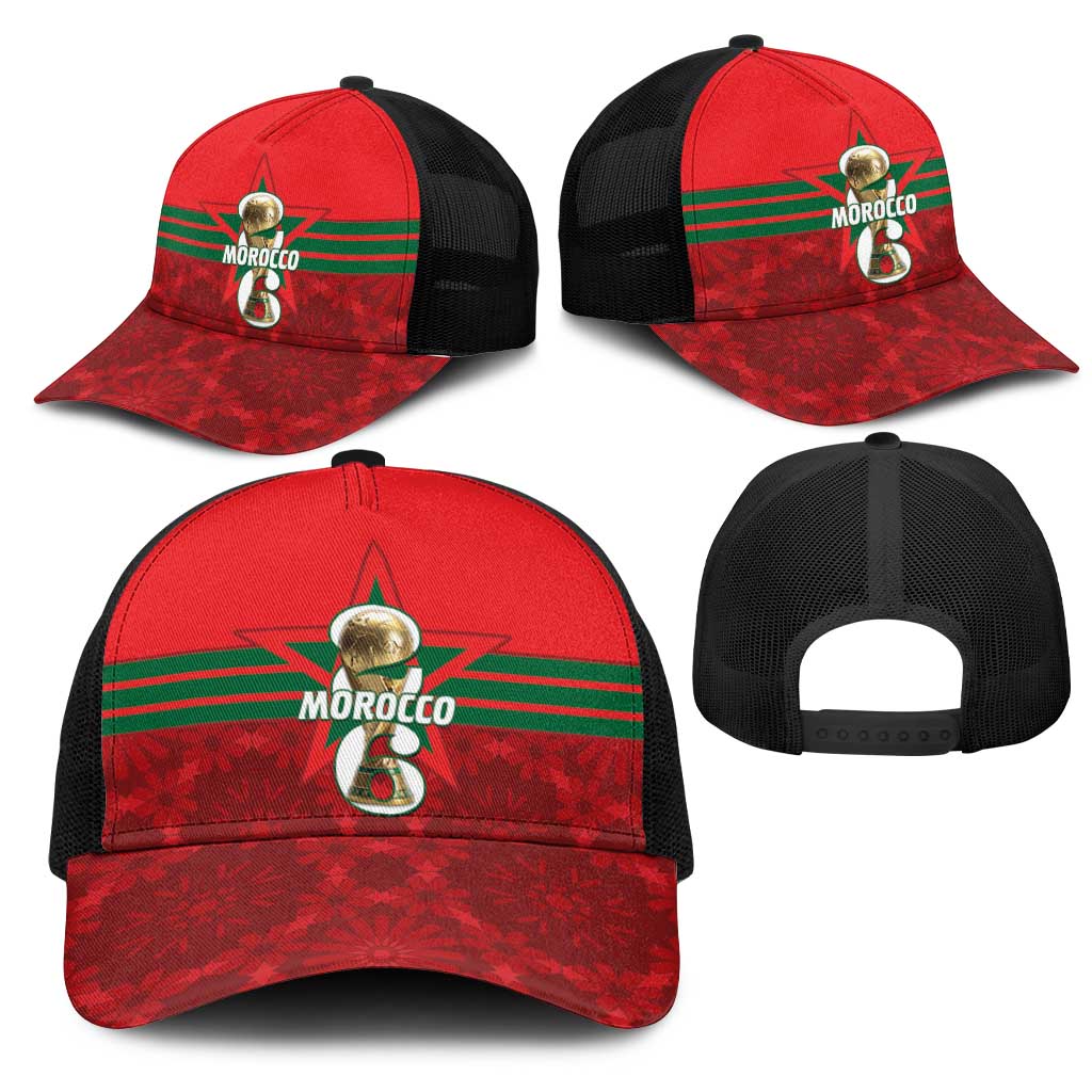Morocco Football Baseball Net Cap 2026 Come On Atlas Lions - African Pride