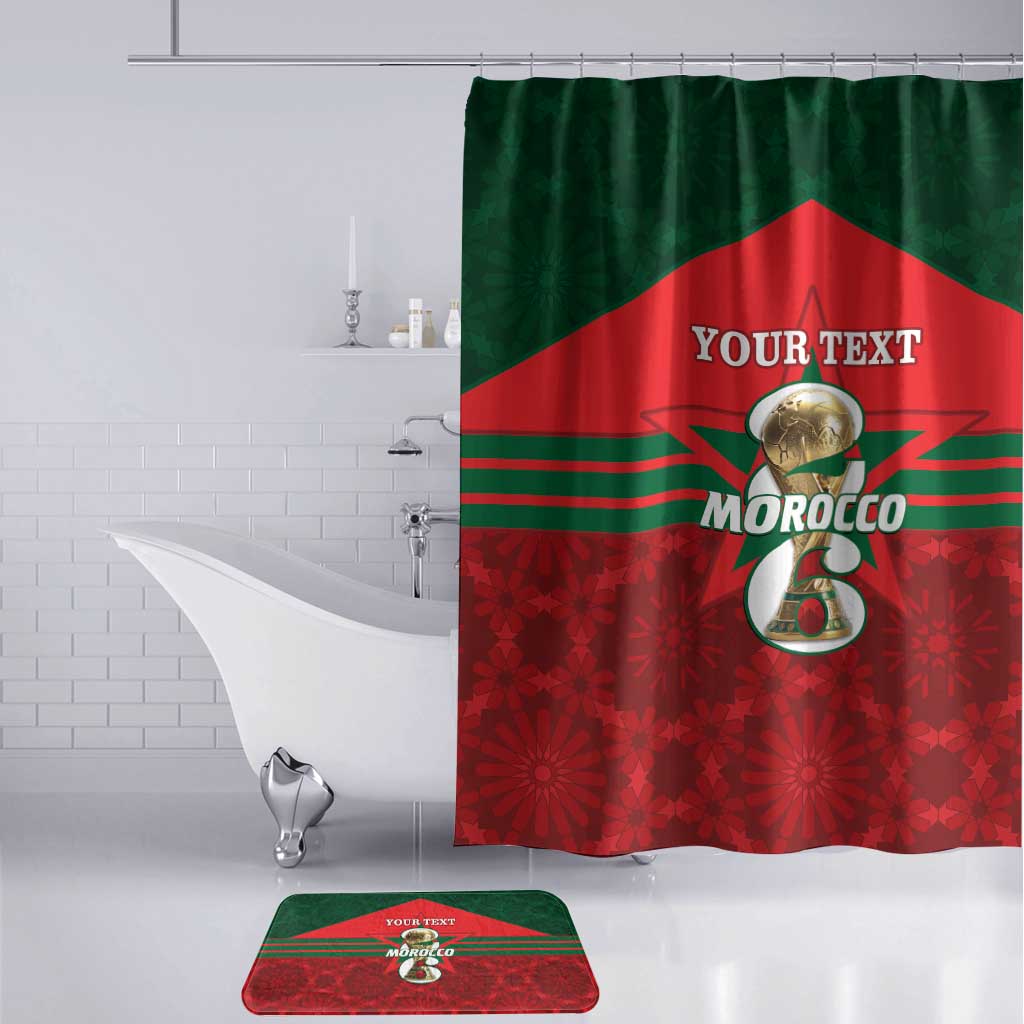 Personalized Morocco Football Bathroom Set 2026 Come On Atlas Lions - African Pride