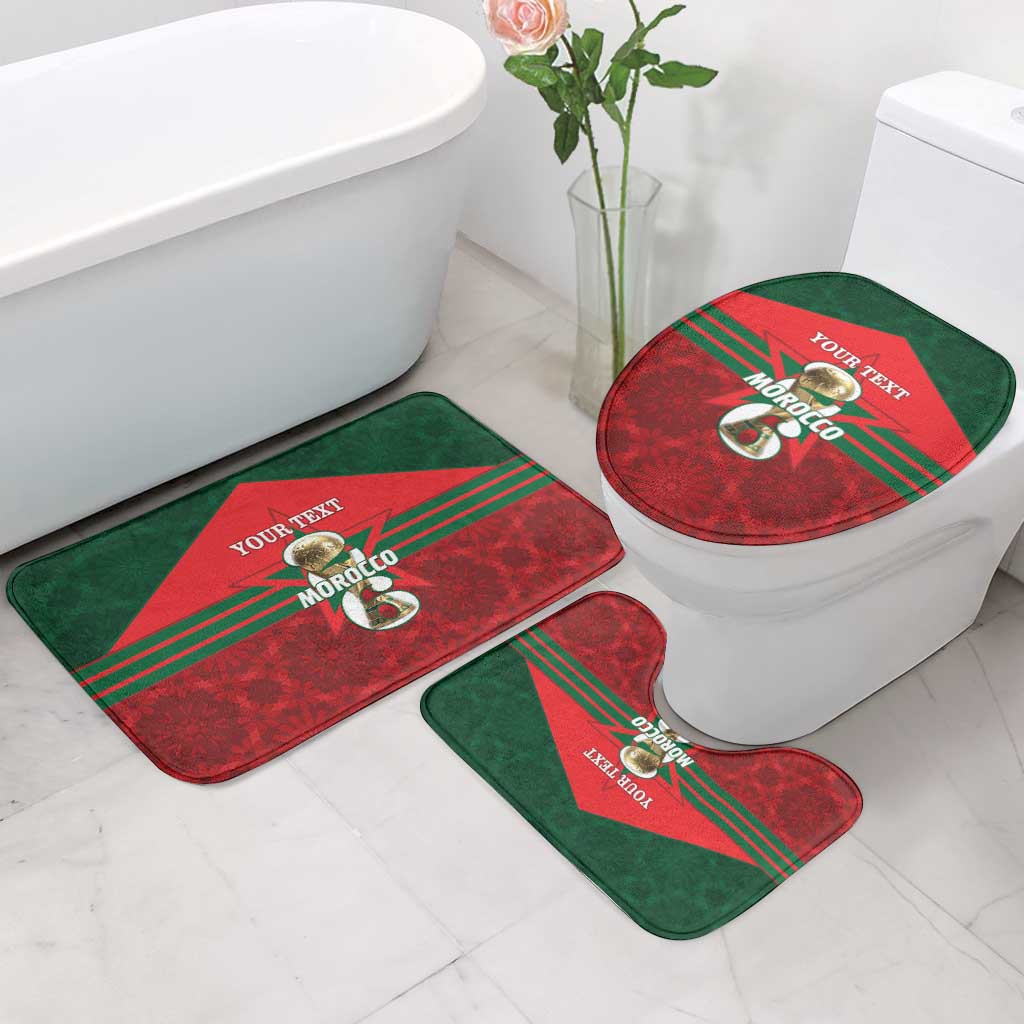 Personalized Morocco Football Bathroom Set 2026 Come On Atlas Lions - African Pride