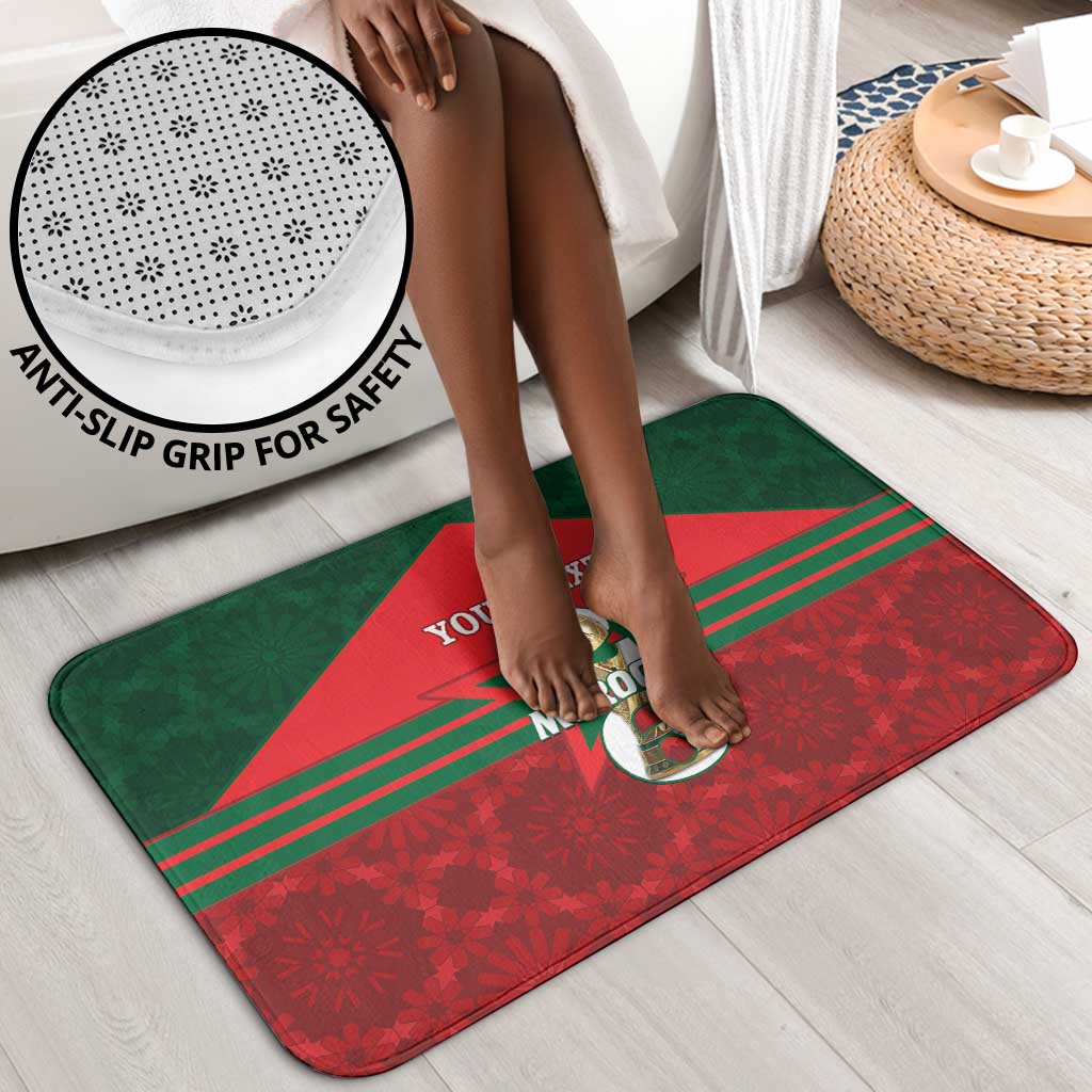 Personalized Morocco Football Bathroom Set 2026 Come On Atlas Lions - African Pride