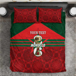 Personalized Morocco Football Bedding Set 2026 Come On Atlas Lions - African Pride
