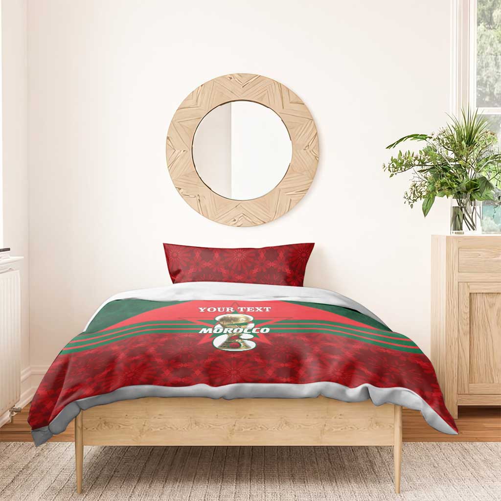 Personalized Morocco Football Bedding Set 2026 Come On Atlas Lions - African Pride