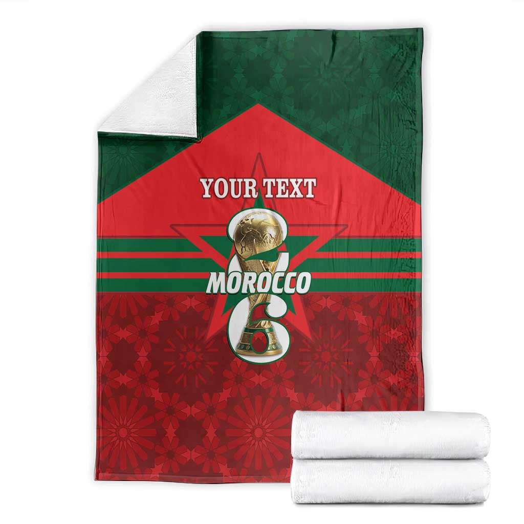 Personalized Morocco Football Blanket 2026 Come On Atlas Lions - African Pride