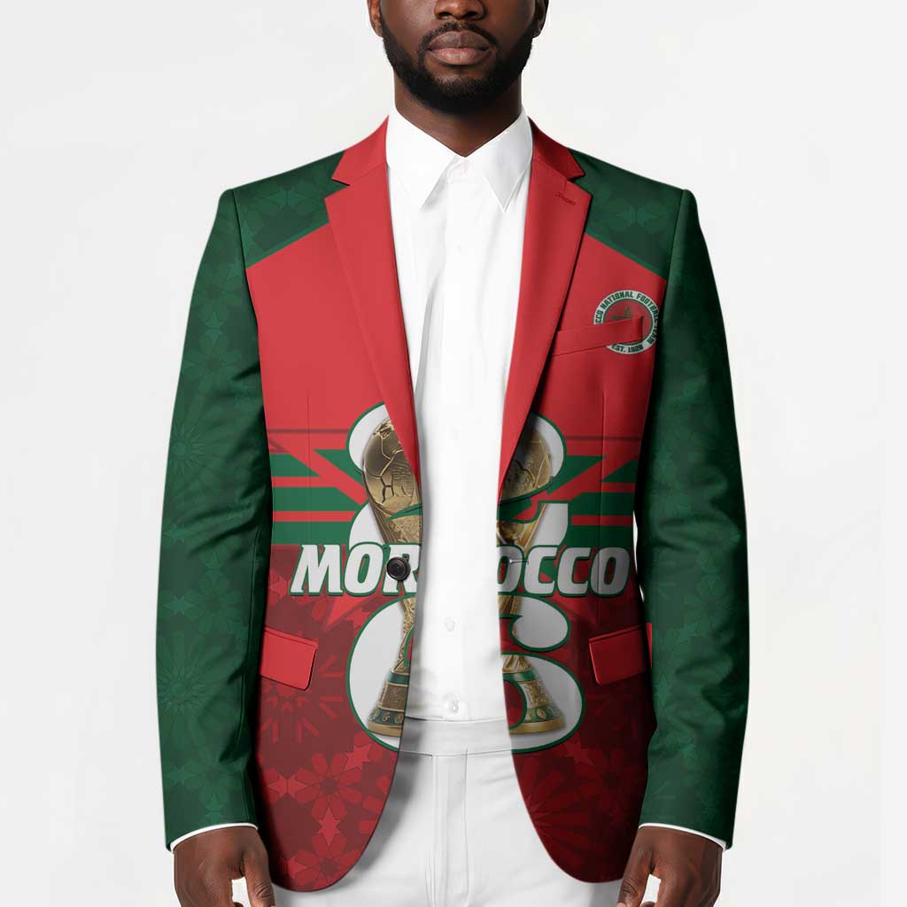 Personalized Morocco Football Blazer 2026 Come On Atlas Lions - African Pride