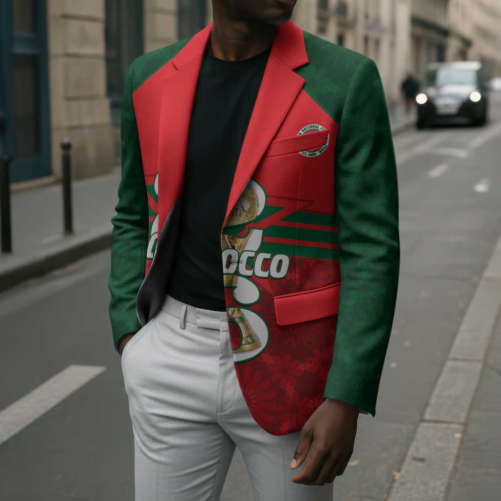Personalized Morocco Football Blazer 2026 Come On Atlas Lions - African Pride
