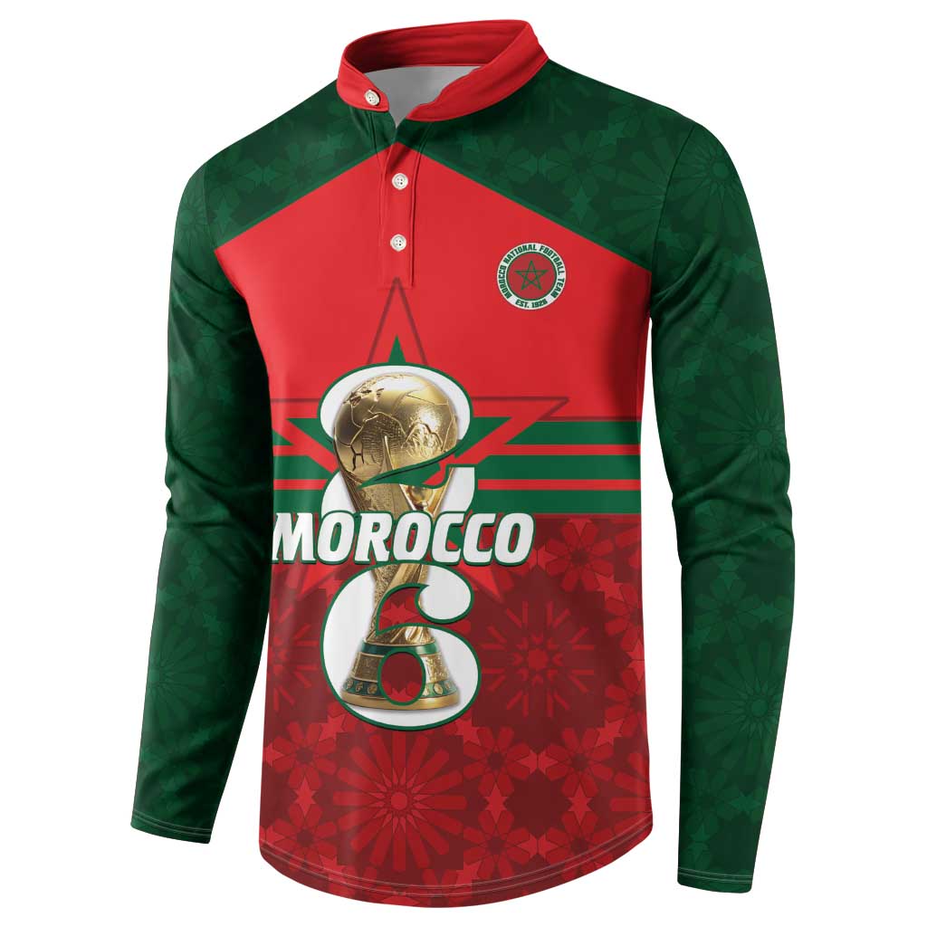 Personalized Morocco Football Button Sweatshirt 2026 Come On Atlas Lions