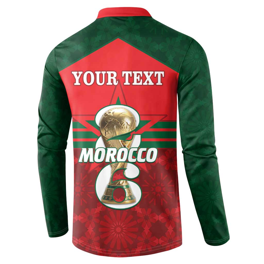 Personalized Morocco Football Button Sweatshirt 2026 Come On Atlas Lions