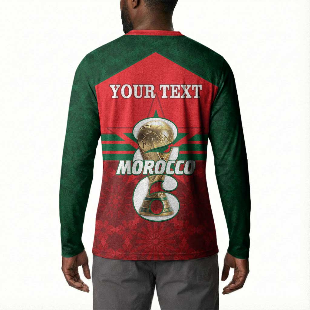 Personalized Morocco Football Button Sweatshirt 2026 Come On Atlas Lions