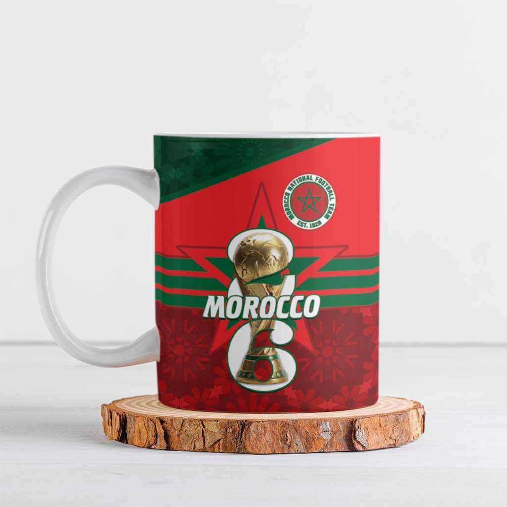 Personalized Morocco Football Ceramic Mug 2026 Come On Atlas Lions - African Pride