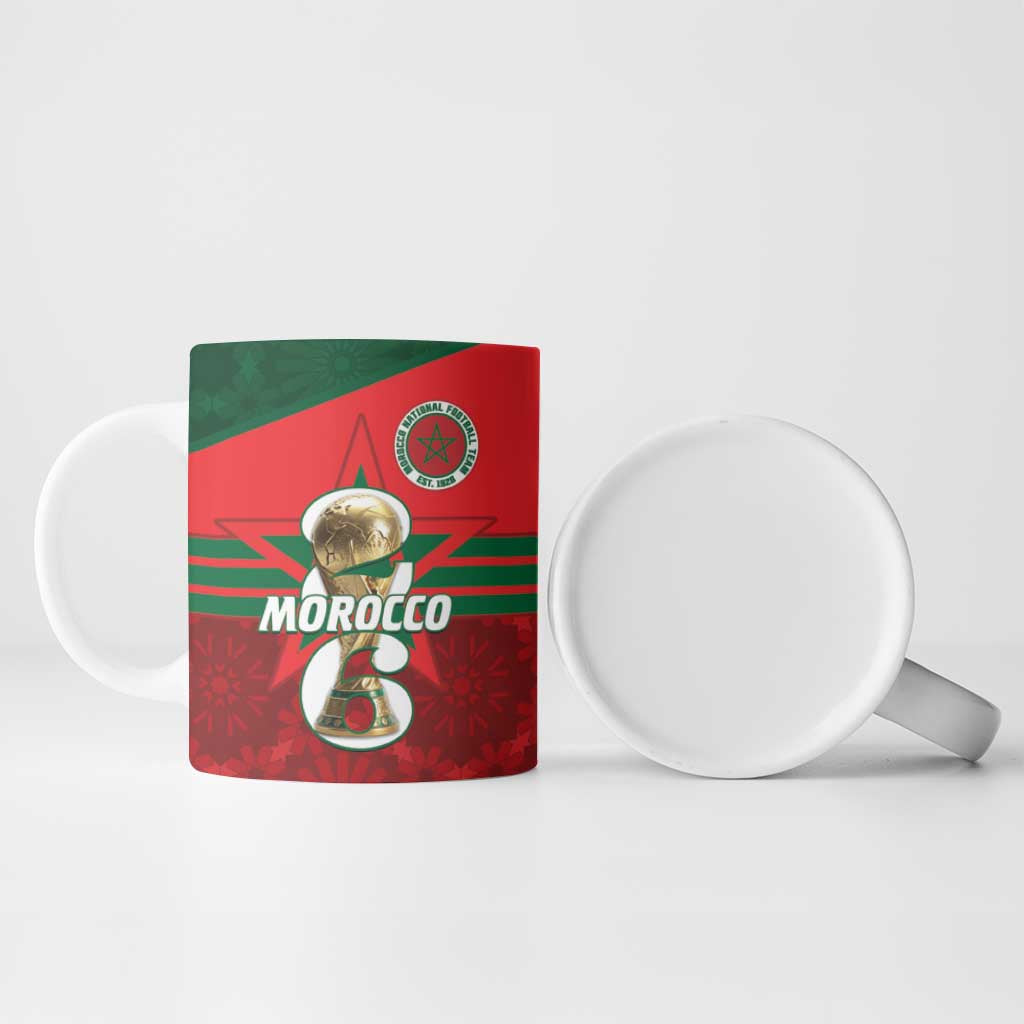 Personalized Morocco Football Ceramic Mug 2026 Come On Atlas Lions - African Pride