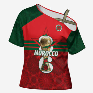 Personalized Morocco Football Cross Shoulder Shirt 2026 Come On Atlas Lions - African Pride