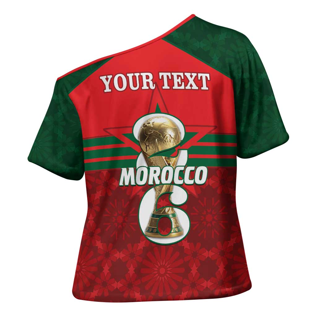 Personalized Morocco Football Cross Shoulder Shirt 2026 Come On Atlas Lions - African Pride