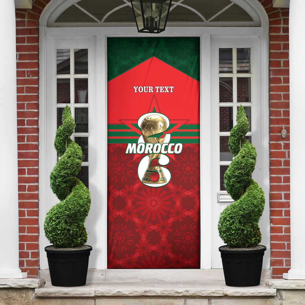 Personalized Morocco Football Door Cover 2026 Come On Atlas Lions - African Pride
