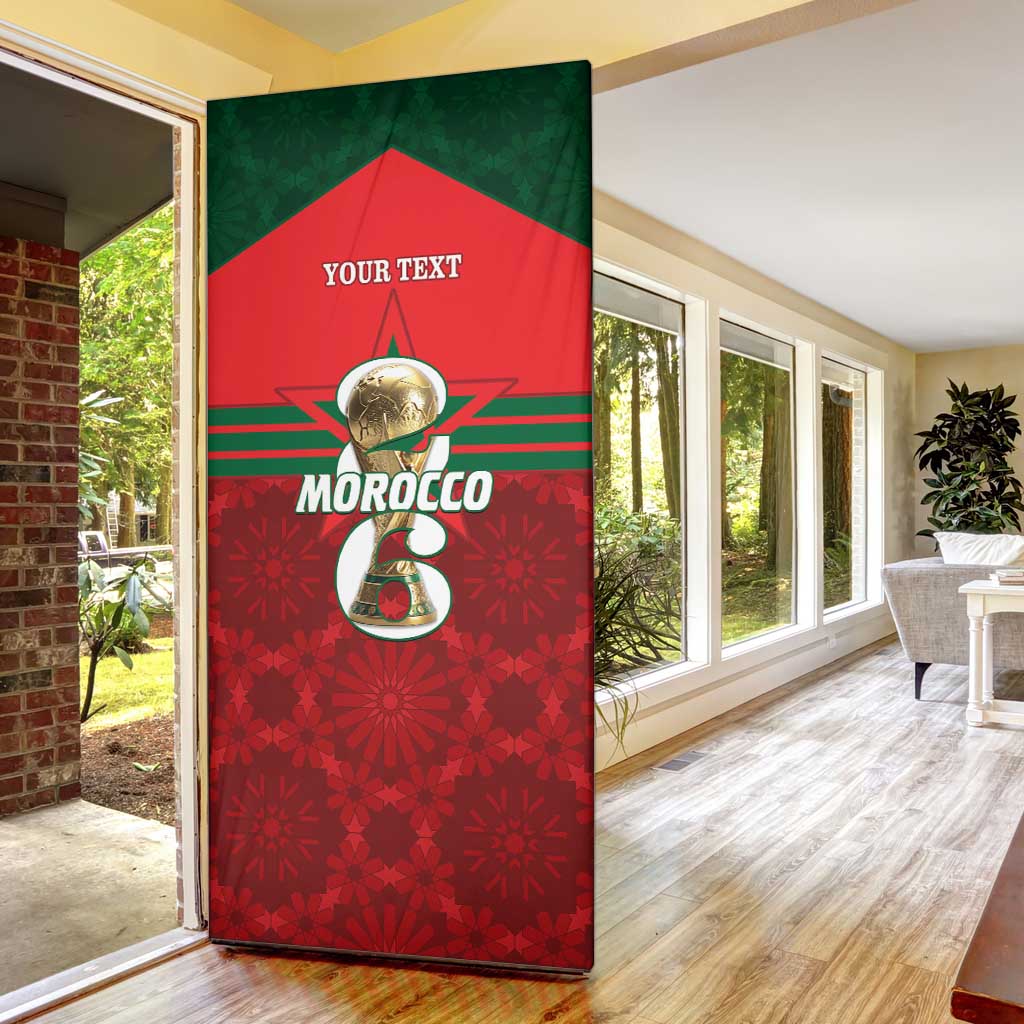 Personalized Morocco Football Door Cover 2026 Come On Atlas Lions - African Pride