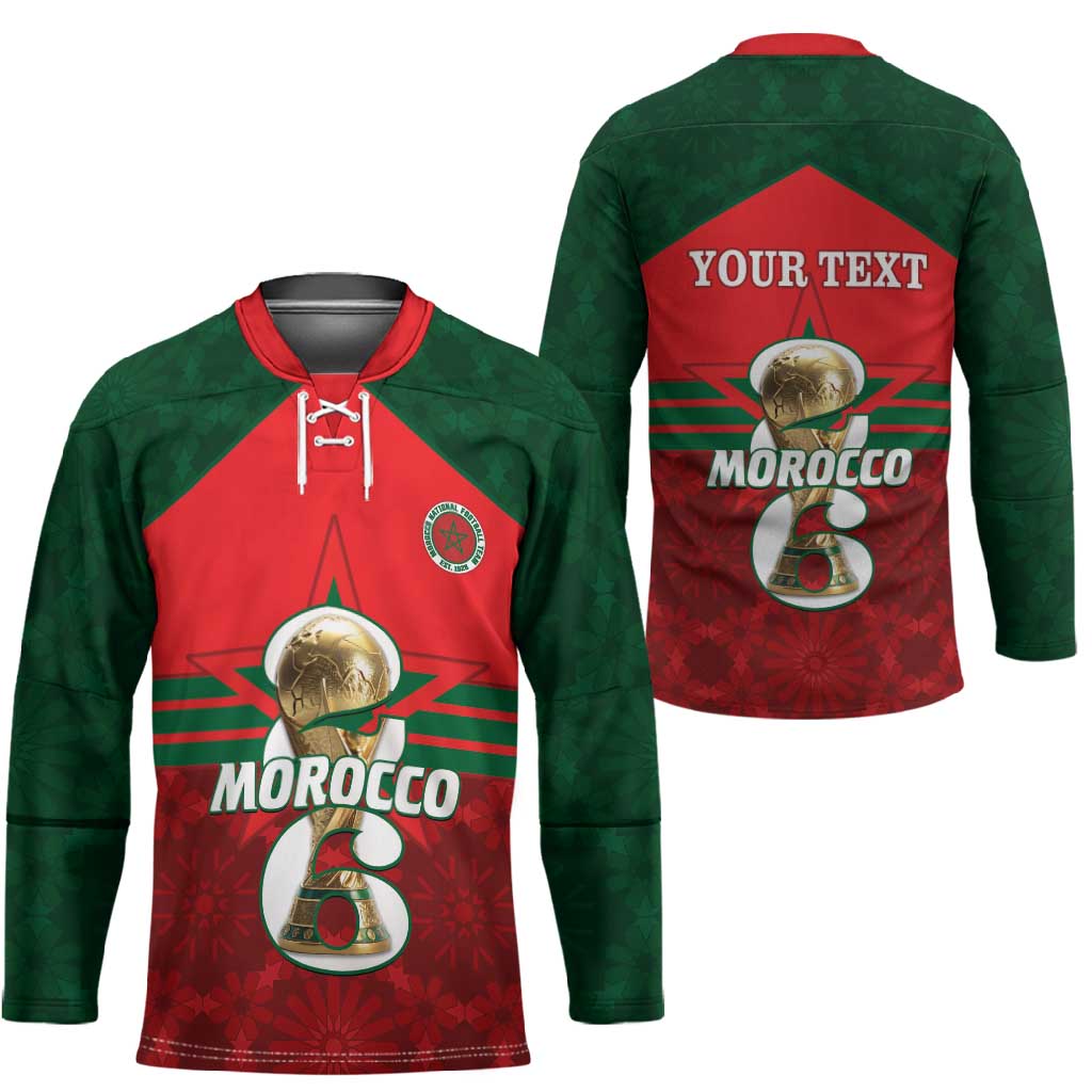 Personalized Morocco Football Hockey Jersey 2026 Come On Atlas Lions - African Pride