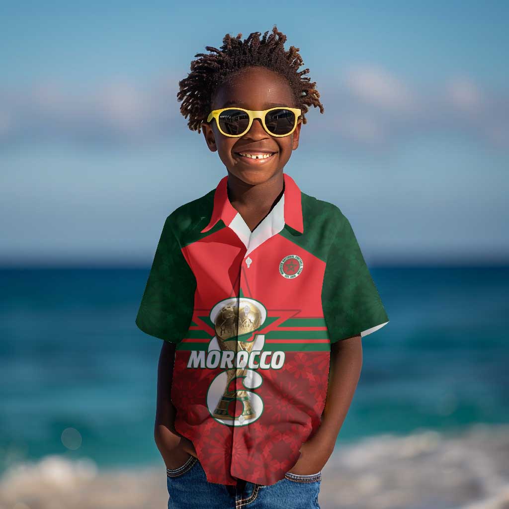 Personalized Morocco Football Kid Hawaiian Shirt 2026 Come On Atlas Lions LT14